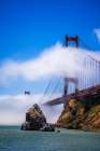 The Golden Gate Bridge surrounded by fog, San Francisco, California, USA Art Print
